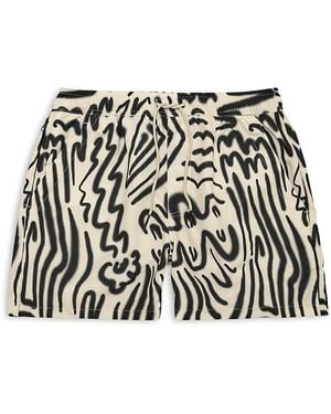 Oas Aerosol Printed 4.3 Swim Shorts - Black