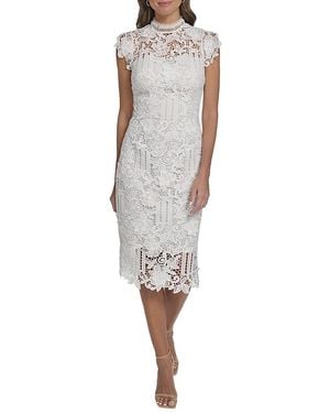 Eliza J Lace Halter Mock Neck Sheath Dress in White | Lyst Eliza J Lace Halter Mock Neck Sheath Dress in White | Lyst