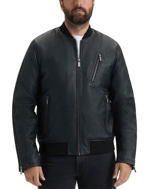 HUNTER Dawson Faux Leather Jacket - Blue