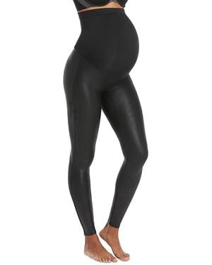 Spanx Maternity Mama Faux Leather Leggings - Black