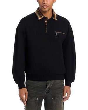 Pleasures Town Polo Jacket With Contrast Collar - Black
