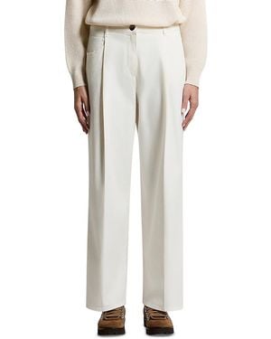 Peserico Cotton Stretch Gabardine Palazzo Pants - White