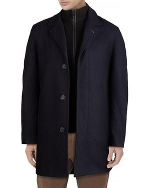Cole Haan Melton Classic Topper Coat - Blue