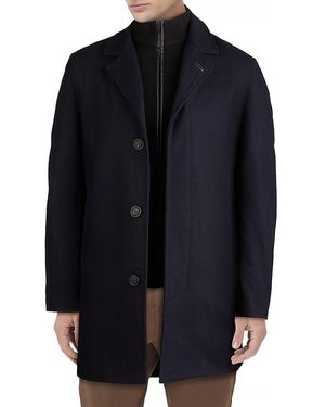 Cole Haan Melton Classic Topper Coat - Blue