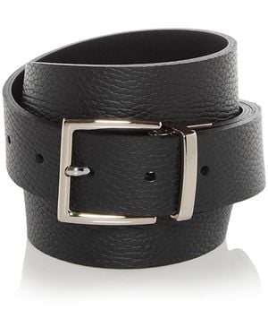 Vince Reversible Leather Belt - Black