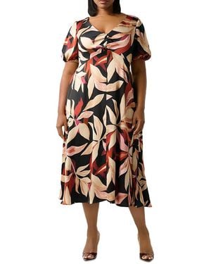 Estelle Laura Puff Sleeve Dress - Multicolor