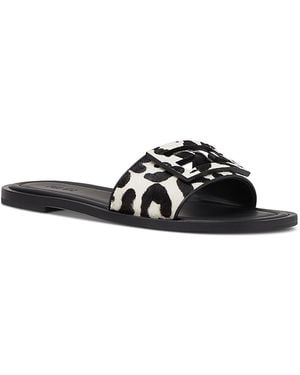 Fendi Tube Calf Hair Sandals - Black
