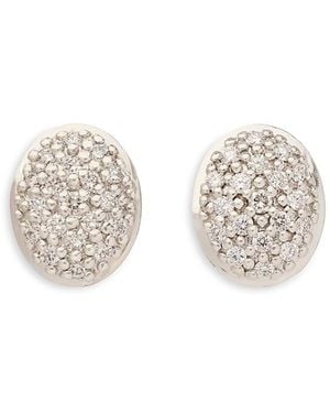 Marco Bicego 18K Siviglia Diamond Oval Cluster Stud Earrings - White