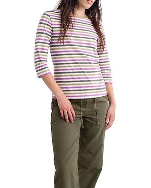 Seasalt Cornwall Sailor Boat Neck 3/4 Sleeve T-Shirt - White