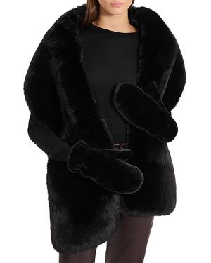Theory Cashmere Lined Mittens - Black