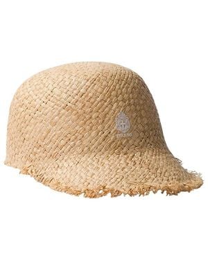 Prada Raffia Baseball Cap - Natural