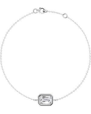 Vrai Bezel Solitaire Bracelet - White