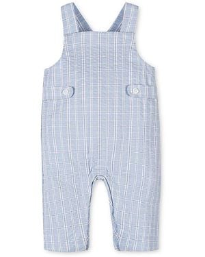 Hope & Henry Organic Seersucker Overall - Blue
