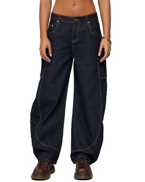 Lucy Barrel Dark Rinse Contrast Stitch