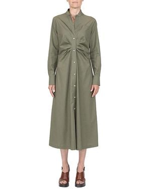 Callas Milano Genny Long Sleeve Shirt Dress - Green