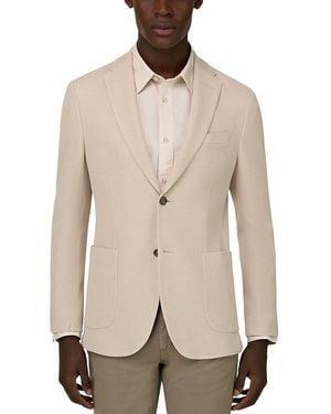 BOGGI Regular Fit Micro Texture Crepe Blazer - Natural