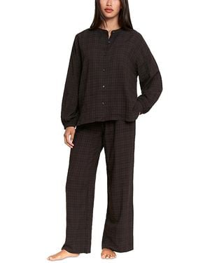 Honeydew Intimates Good Life Long Sleeve Shirt & Pants Pajama Set - Black