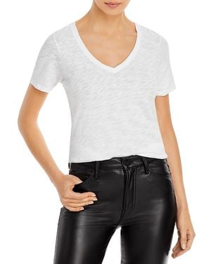 ATM Anthony Thomas Melillo Short Sleeve V-Neck Tee - White