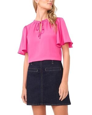 Vince Camuto Tie Neck Top - Pink