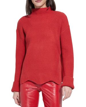 Lyssé Hyacinth Funnel Neck Sweater - Red