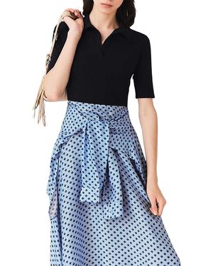 Maje Layered Effect Scarf Dress - Blue