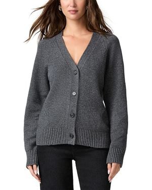 PAIGE Hikari V Neck Cardigan Sweater - Gray