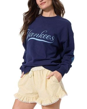 Terez Denim Patch Crewneck Sweatshirt - Blue