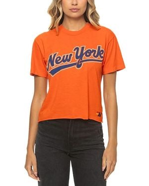 Aviator Nation Ny Mets 2026 Graphic Boyfriend Tee - Orange