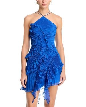AMUR Velora Asymmetrical Mini Dress - Blue