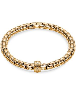 Fope 18K Eka Polished Rondelle Flex Bracelet - Metallic