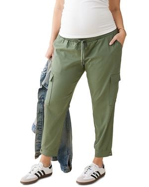 Ingrid & Isabel Soft Maternity Cargo Pants - Green