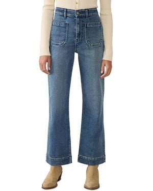 Faherty Stretch Terry Patch Pocket Ankle Pants - Blue