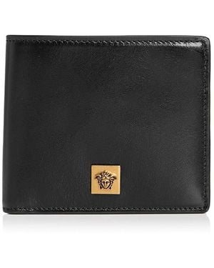 Versace Severine Medusa Leather Bifold Wallet - Black