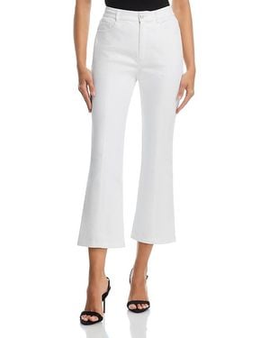 Cinq À Sept Stevie Lace Cropped High Rise Jeans - White