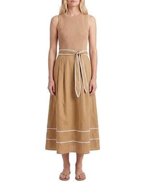 Cartolina Nantucket Isadora Midi Dress - Natural