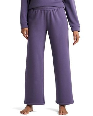 NATORI EDIT Nova Cozy Brushed Knit Everywhere Straight Leg Pant - Purple