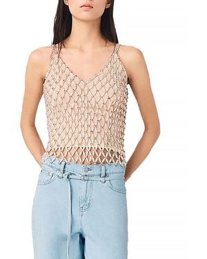 Maje Lakoya Beaded Top - Blue