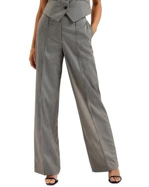 Ted Baker Koa Metallic Pinstriped Pants - Gray