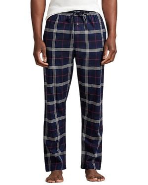 Polo Ralph Lauren Plaid Flannel Pajama Pants - Blue
