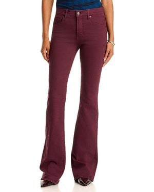 Veronica Beard Beverly High Rise Skinny Flare Jeans - Red