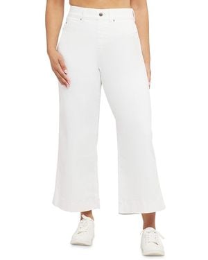 Spanx Shape Everywear Cropped Wide Leg Jeans - White