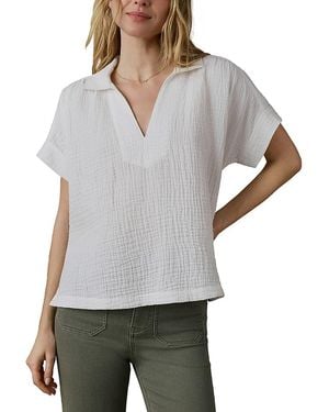 Faherty Dune Cotton Gauze Zoe Top - Gray