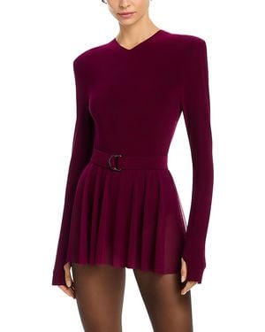 Norma Kamali Normal Kamali Flared Pickleball Dress - Purple