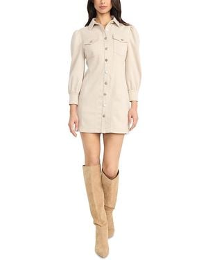 The Good Journey Button Front Shirt Dress - Natural