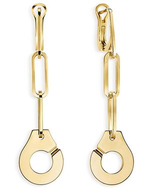 Dinh Van Dihn Van 18K Menottes Link Drop Earrings - Metallic