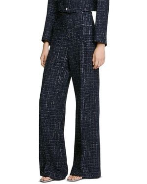 Sandro Carlisle Tweed Pants - Blue