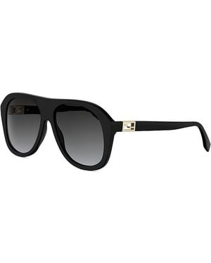 Fendi Baguette Square Sunglasses, 57Mm - Black