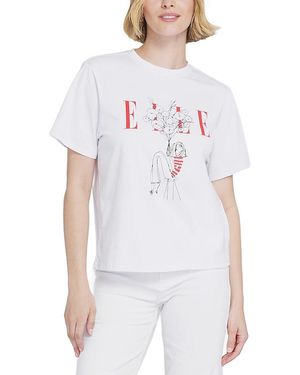 Elle Collection Flowers Graphic Tee - White