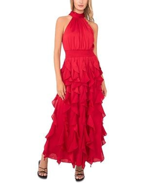 1.STATE Flounce Cascading Maxi Dress - Red