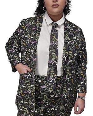 WILDFANG Plus The Empower Notch Lapel Blazer - Black